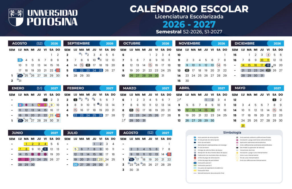 Calendario Licenciaturas Escolarizadas